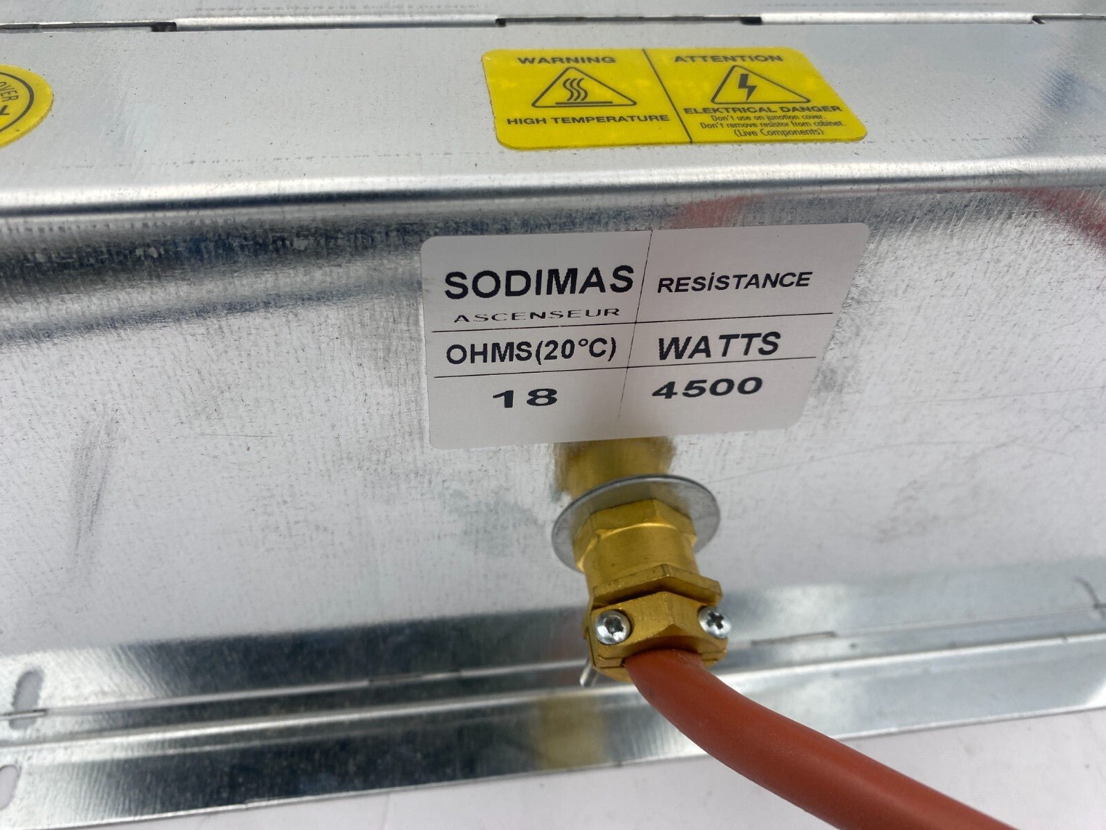 SODIMAS PRE WIRED BRAKING RESISTANCE 18 OHMS 4500W Elevator parts lift - KLR Automation