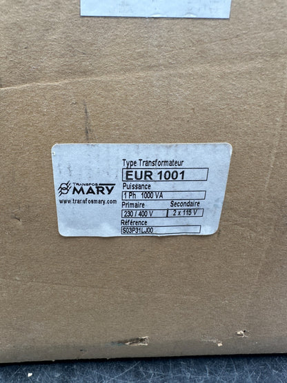 MARY EUR1001 S03P31LJ00 1Ph1000VA 230/400V TRANSFORMATEUR DE SEPARATION - KLR Automation