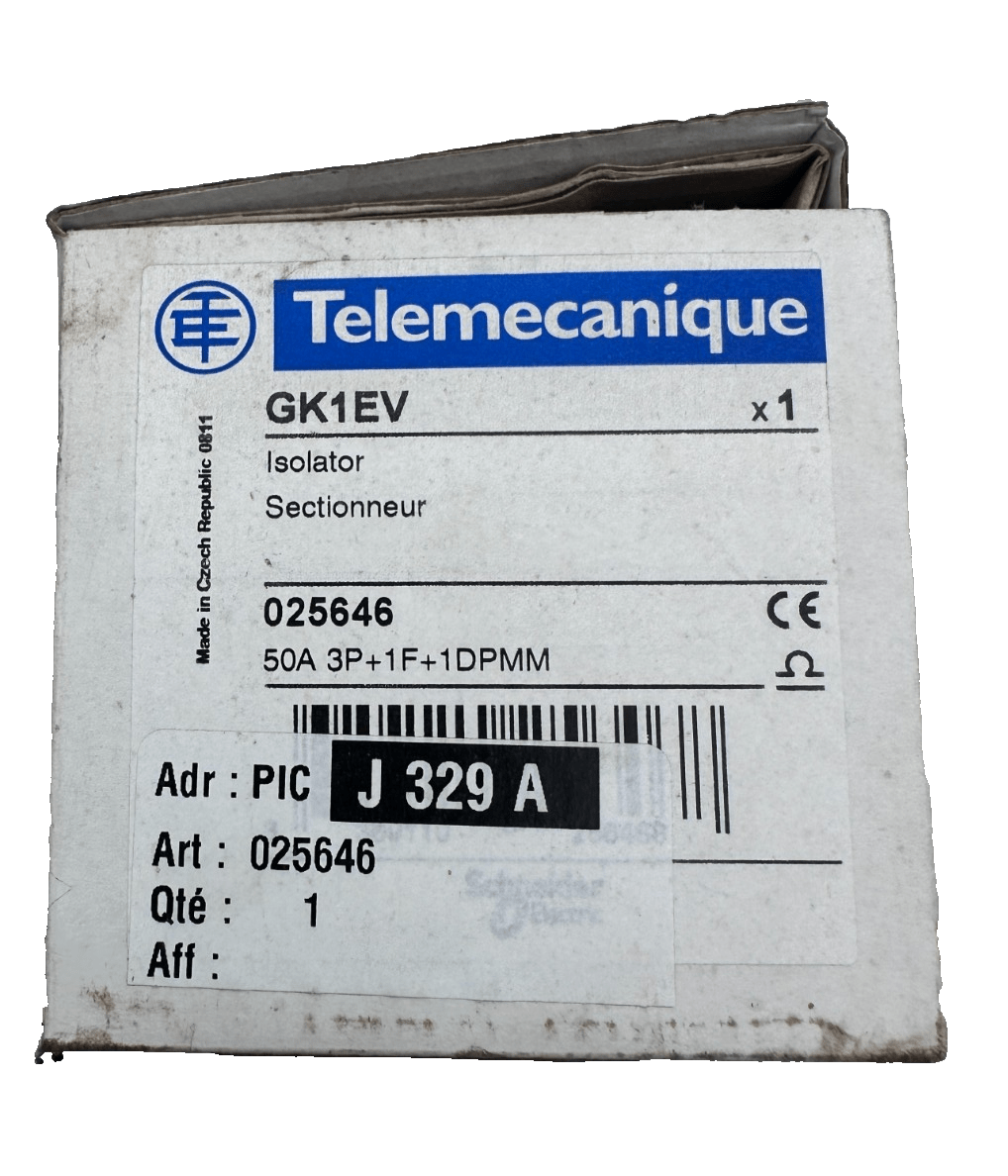 TELEMECANIQUE GK1EV 025646 SECTIONNEUR 50A 30+1F+1DPMM - KLR Automation