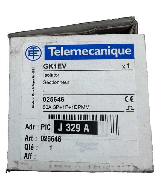 TELEMECANIQUE GK1EV 025646 SECTIONNEUR 50A 30+1F+1DPMM - KLR Automation