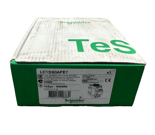 SCHNEIDER ELECTRIC LC1D50AFE7 CONTACTEUR TRIPOLAIRE AVEC BORNIER EVERLINK x1pc - KLR Automation
