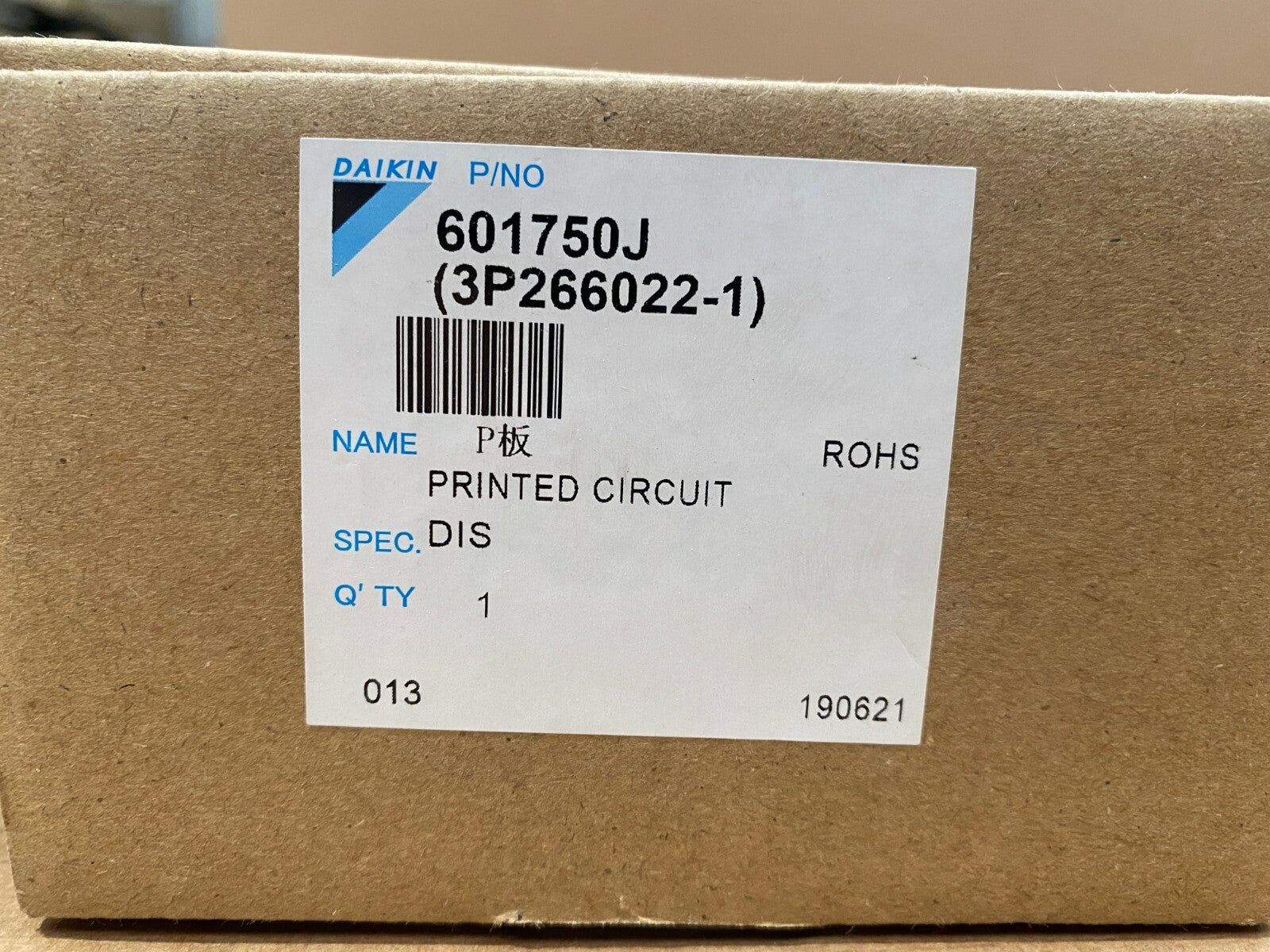 Daikin Air Conditioning Spare Part 601750J PRINTED CIRCUIT 3P266022-1