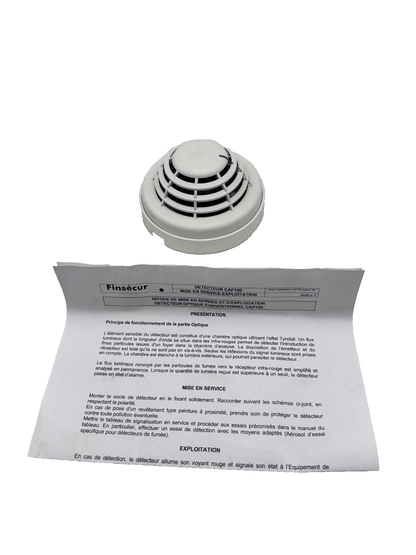 FINSECUR CAP100 DETECTEUR OPTIQUE CONVENTIONNEL x1pc - KLR Automation