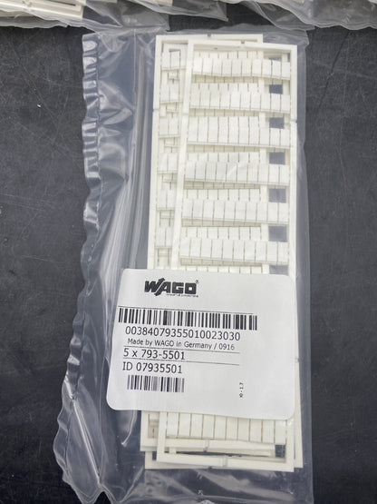 LOT DE 45 WAGO 793 - 5501 CARTE DE REPERAGE - KLR Automation