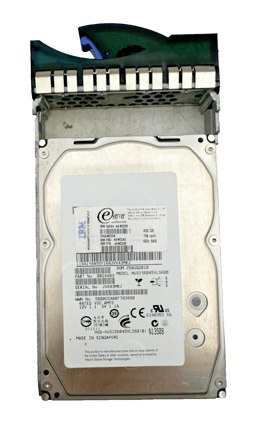 IBM HUS156045VLS600 44W2243 0B24483 450Gb 15k RPM 6Gb SAS - KLR Automation