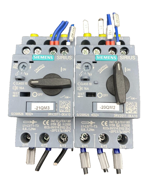 SIEMENS 3RV2011-1KA10 CIRCUIT BREAKER x2pc