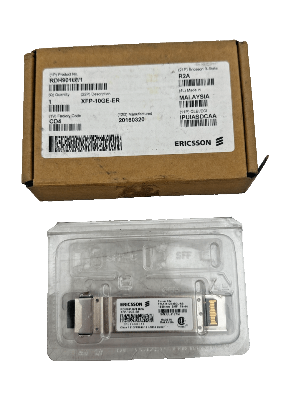 ERICSSON RDH90166/1 XFP - 10GE - ER OPTICAL TRANSCEIVER x1pc - KLR Automation