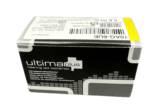 ULTIMA PLUS 10 PR70 10A 1.45V 10AG - 6UE LOT DE 600 PILES APPAREILS AUDITIFS - KLR Automation