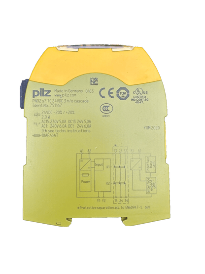 PILZ 751167 PNOZ S7.1 C 24VDC SAFETY RELAY x5pc - KLR Automation