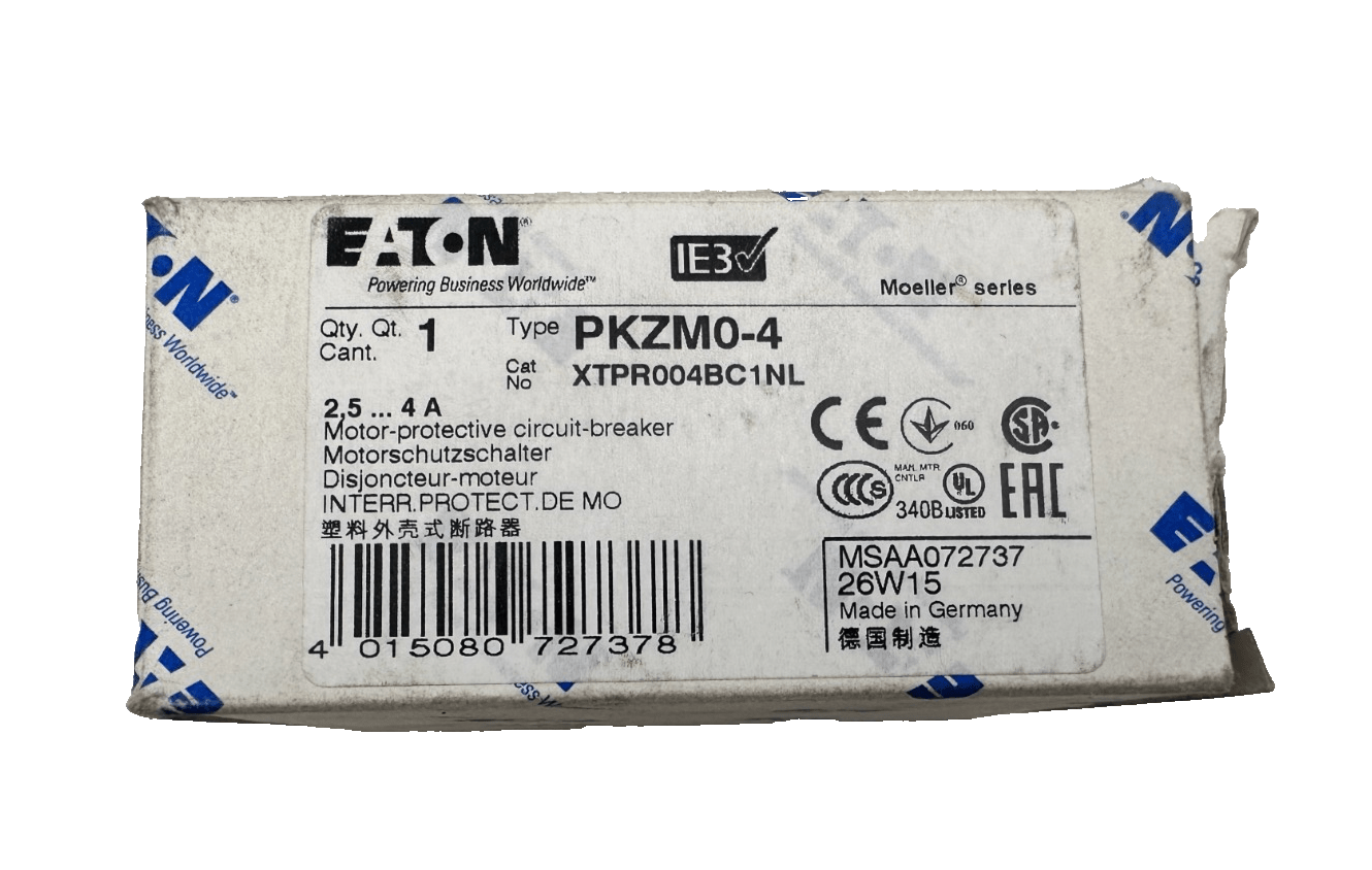 EATON MOELLER PKZM0 - 4 XTPR004BC1NL DISJONCTEUR MOTEUR x2pc - KLR Automation