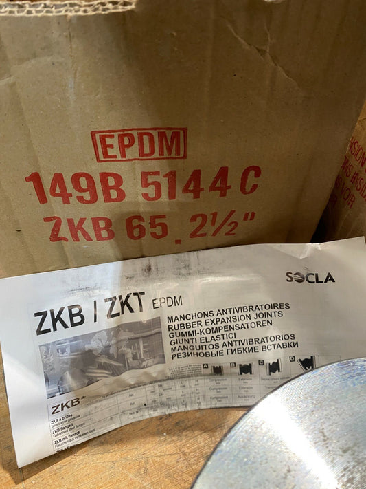 1pc x Socla MANCHON ANTIVIBRATOIRE ZKB EPDM À BRIDES DN65 149B5144C - KLR Automation