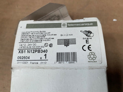 Telemecanique XS1 N12PB340D Inductive Proximity Switch, 24VDC, 200mA - NEW