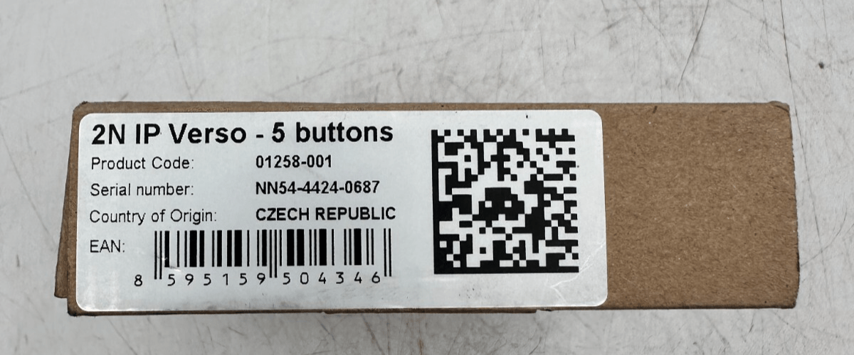 2N TELEKOMUNIKACE 9155035 2N IP VERSO 5 BUTTONS - KLR Automation