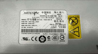 ARTESYN 7001138 - Y000 REV N FRU 7001138 - Y002 IBM 24R2730 POWER SUPPLY x5pc - KLR Automation