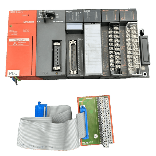 MITSUBIHI A1S61PN + A1SHCPU + A1SX81 + A1SX80 + A1SY80 + A1SY10EU + BASE UNIT - KLR Automation