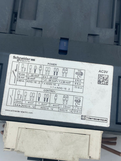2pc x Schneider LC1D40A Electric Contactor 3 Phase Electrical - KLR Automation