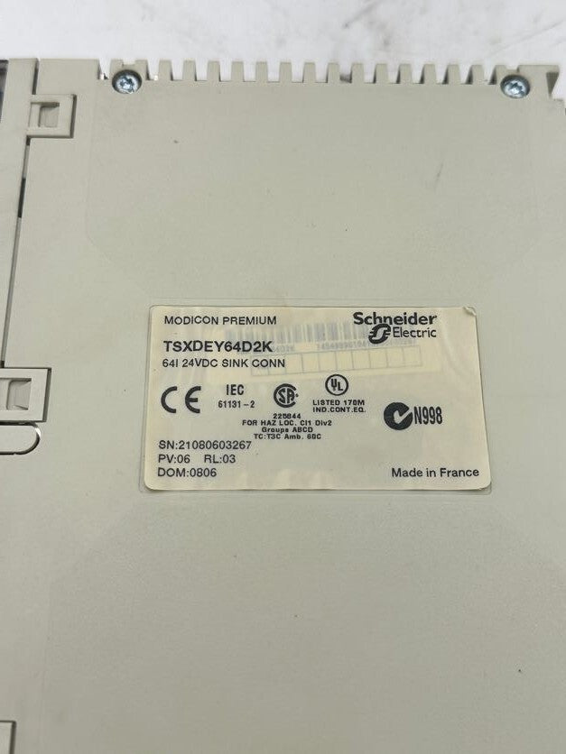 1pc x SCHNEIDER ELECTRIC TSXDEY64D2K INPUT MODULE 64I 24VDC