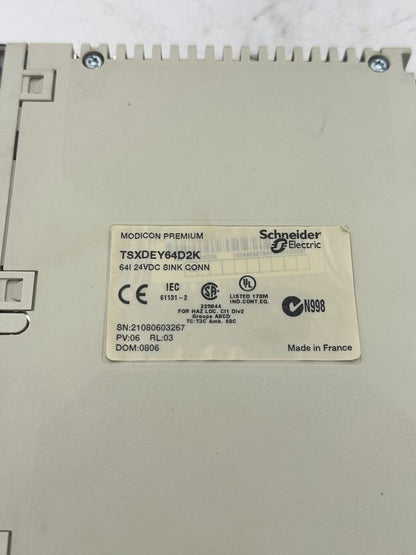 1pc x SCHNEIDER ELECTRIC TSXDEY64D2K INPUT MODULE 64I 24VDC