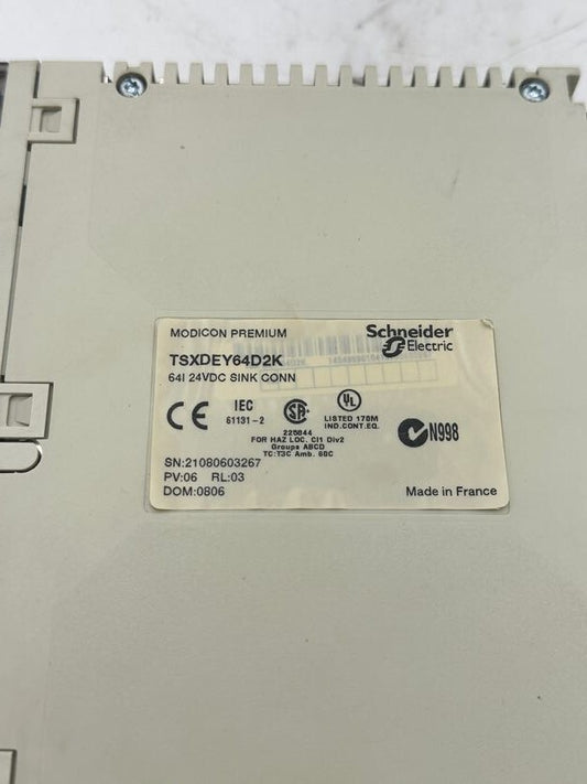 1pc x SCHNEIDER ELECTRIC TSXDEY64D2K INPUT MODULE 64I 24VDC