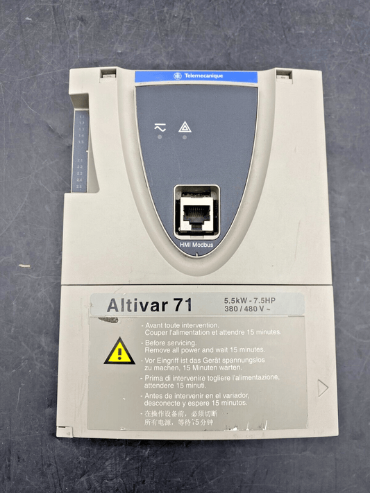 TELEMECANIQUE ALTIVAR 71 5.5KW 7.5HP 380/480V VARIABLE FREQUENCY - KLR Automation