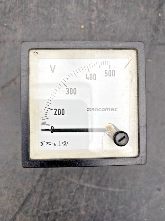 SOCOMEC VOLTMETRE 0-500 V