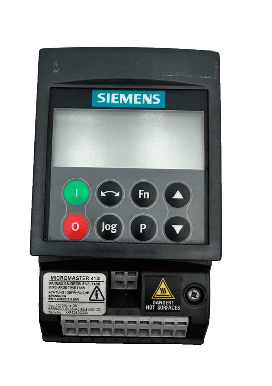 SIEMENS 6SE6410 - 2UB12 - 5AA0 MICROMASTER 410 VARIATEUR DE FREQUENCE - KLR Automation