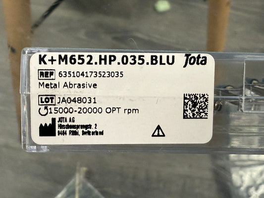 K+M652.HP.035.BLU – Lot 120 Fraises Jota Swiss Ø2,5 mm / Dental Burs H - KLR Automation