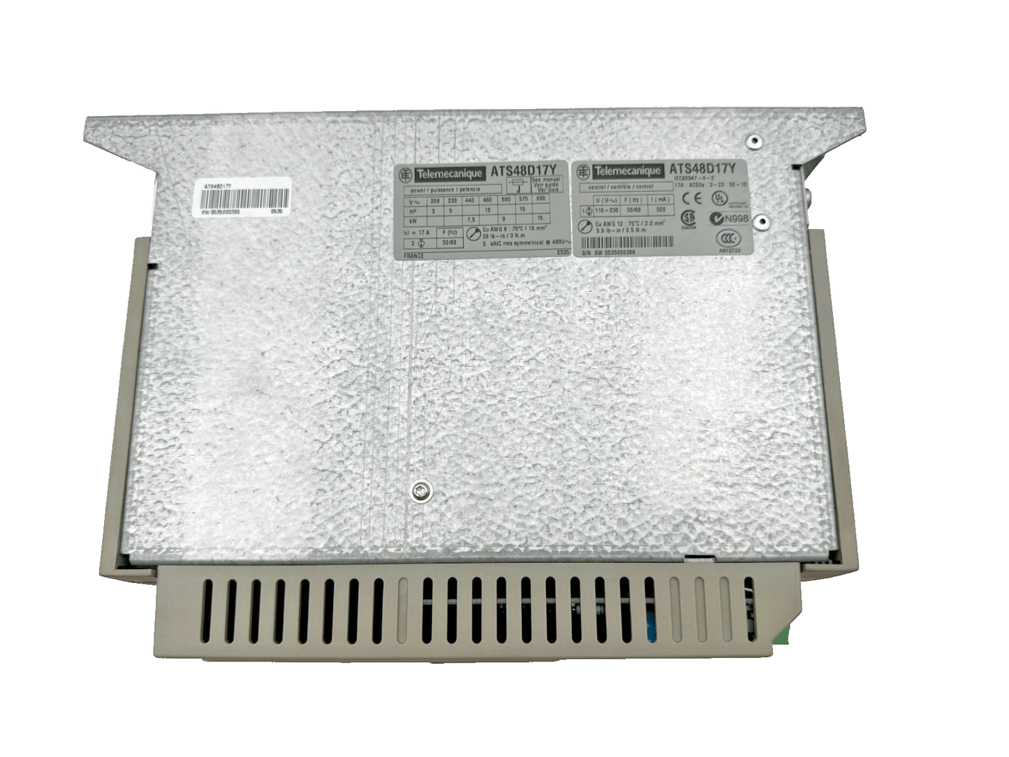 TELEMECANIQUE ATS48D17Y ALTISTART 48 208 - 690V V1.1 DEMARREUR PROGRESSIF - KLR Automation