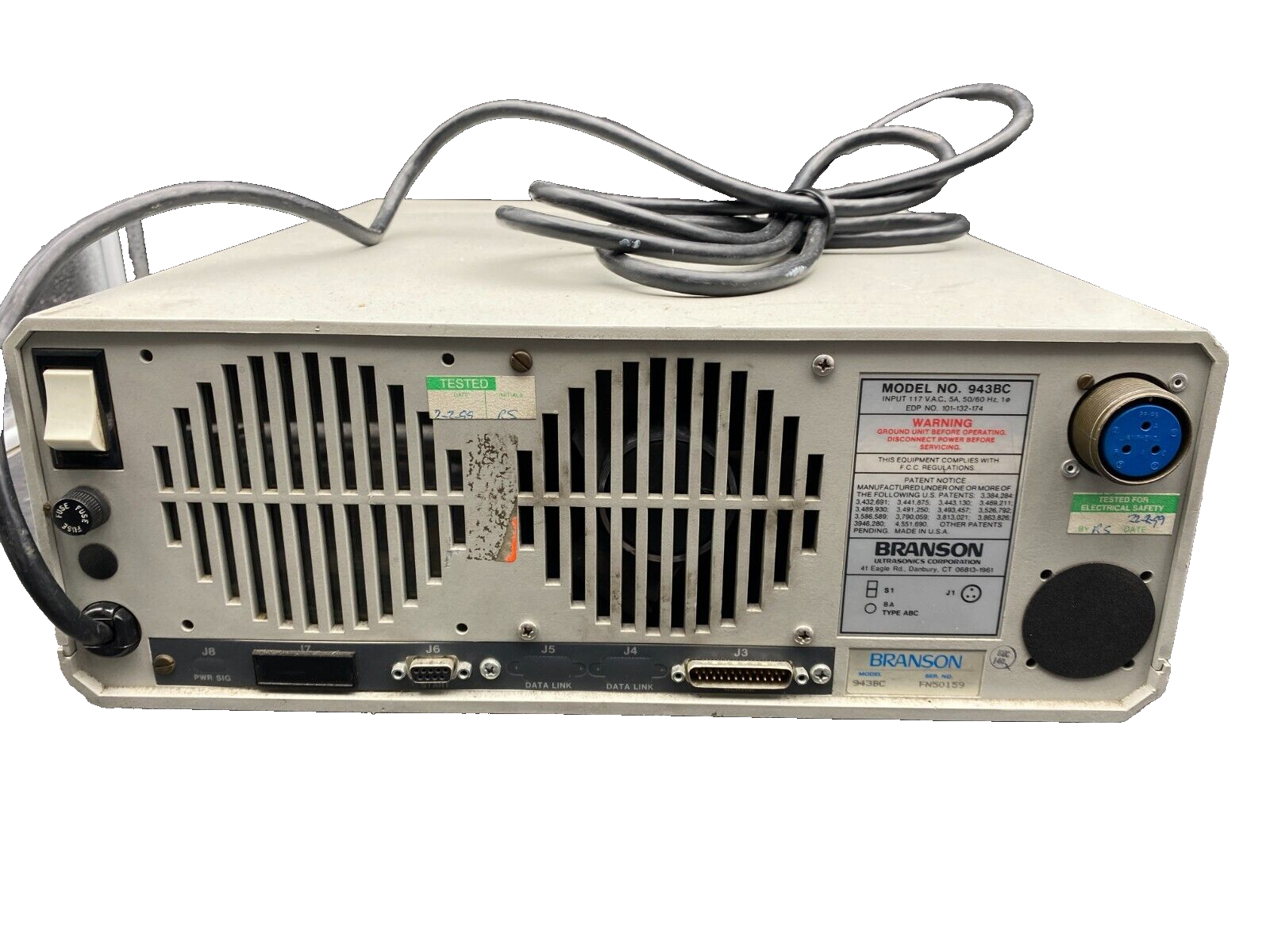 BRANSON 940BC 943BC AMPLITUDE CONTROL 117 VAC 5A 50/60Hz