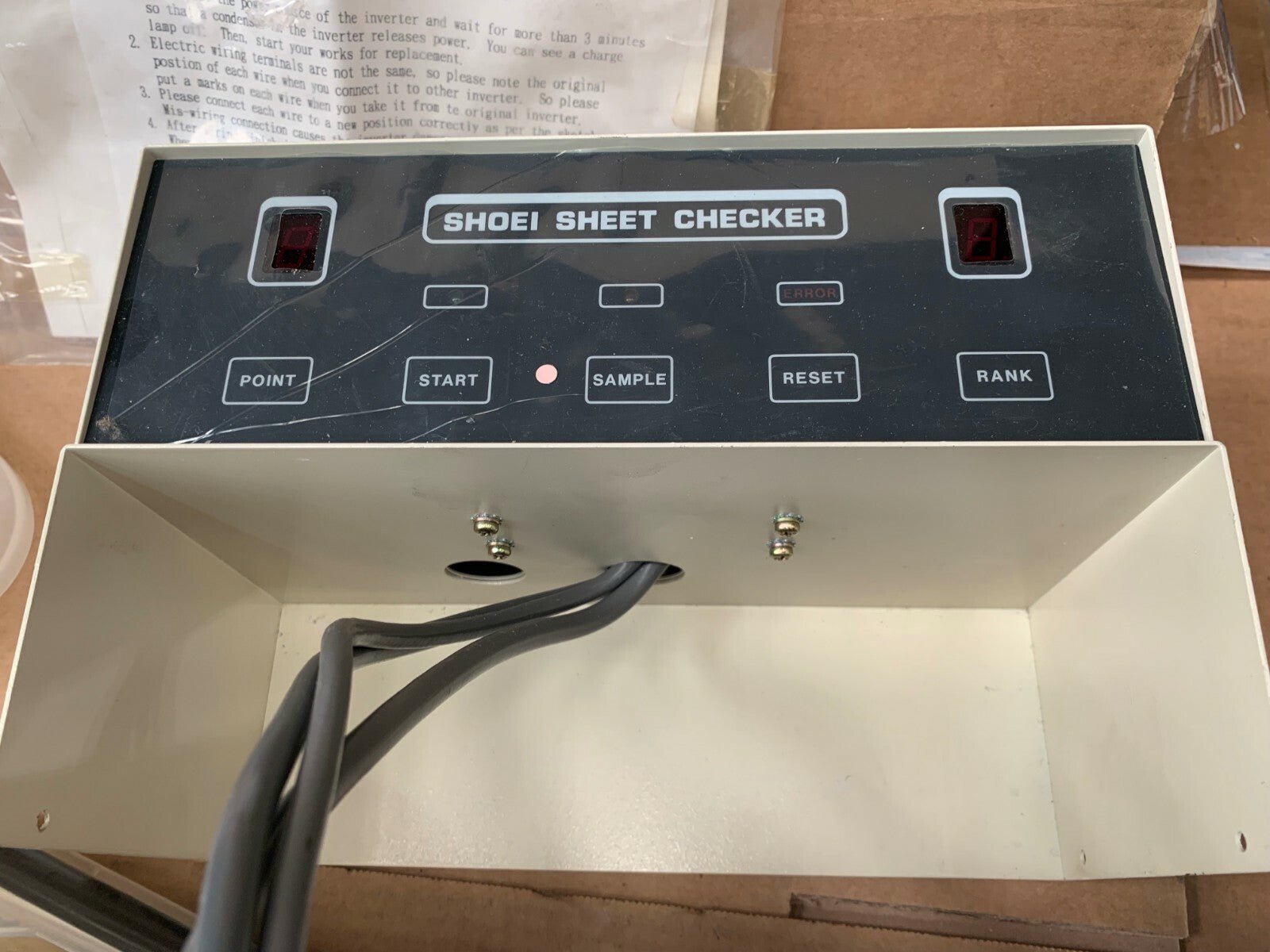 Shoei Sheet Checker Matsushita inverter exchange DV - 505 - 1500SAY to DV - 707S1500T - KLR Automation