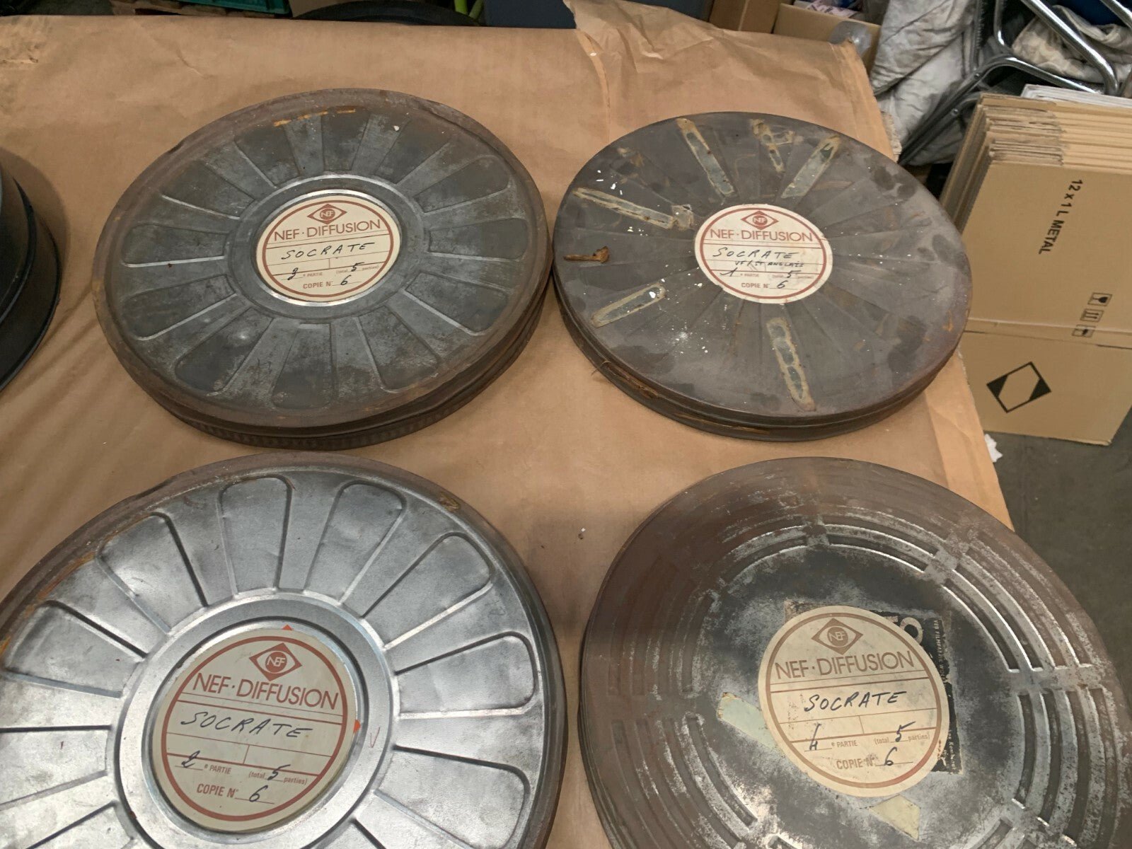 Old RARE Film Band 35mm Lot de 4 x Socrate film n 1, 2 , 3 ,4 NEF - DIFFUSION - KLR Automation