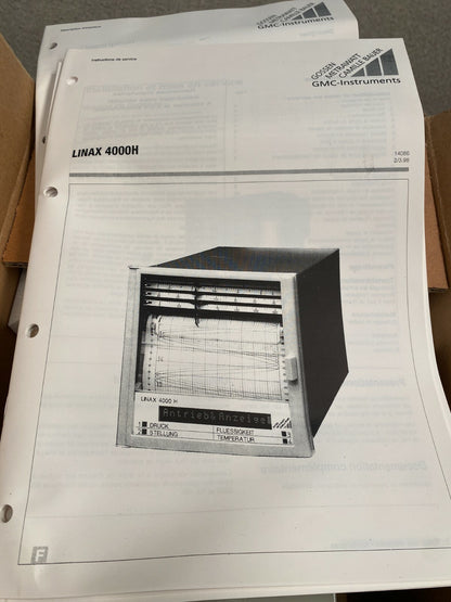  Camille Bauer Linax 4000H Enregistreur Tracé continu GOSSEN Metrawatt 