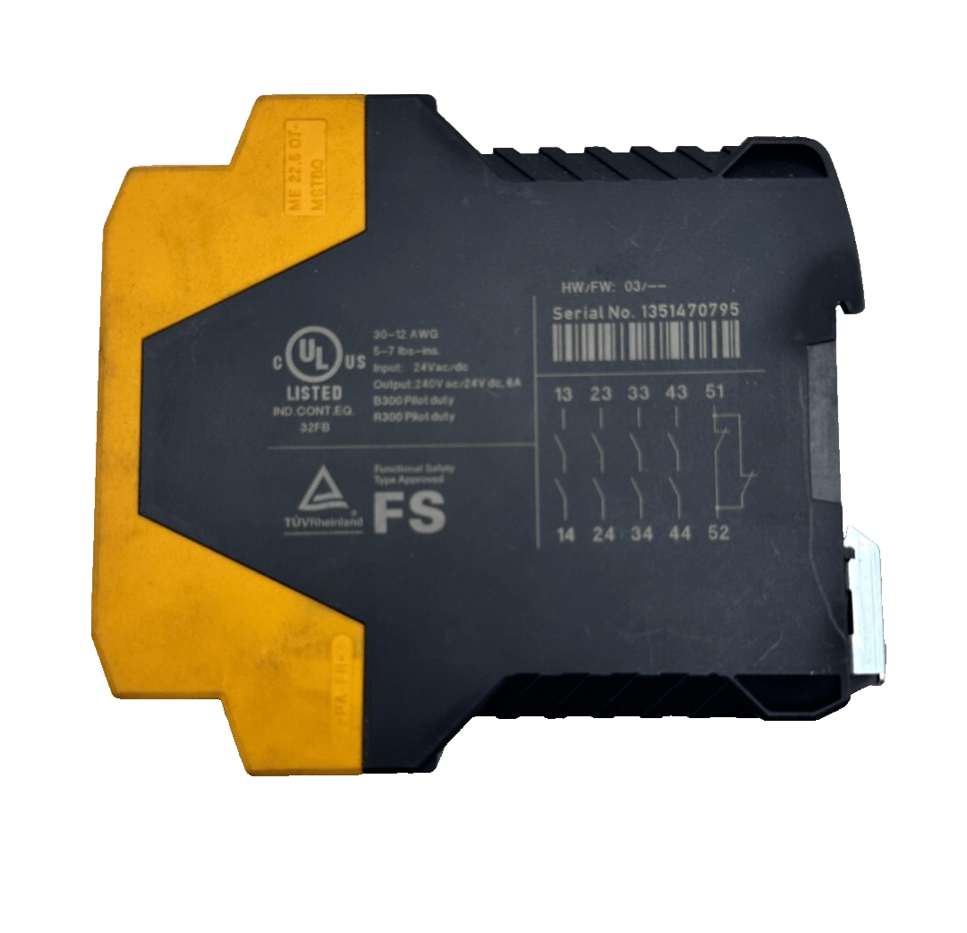 EATON ESR5 - NO - 41 - 24VAC - DC V02 SAFETY RELAY - KLR Automation