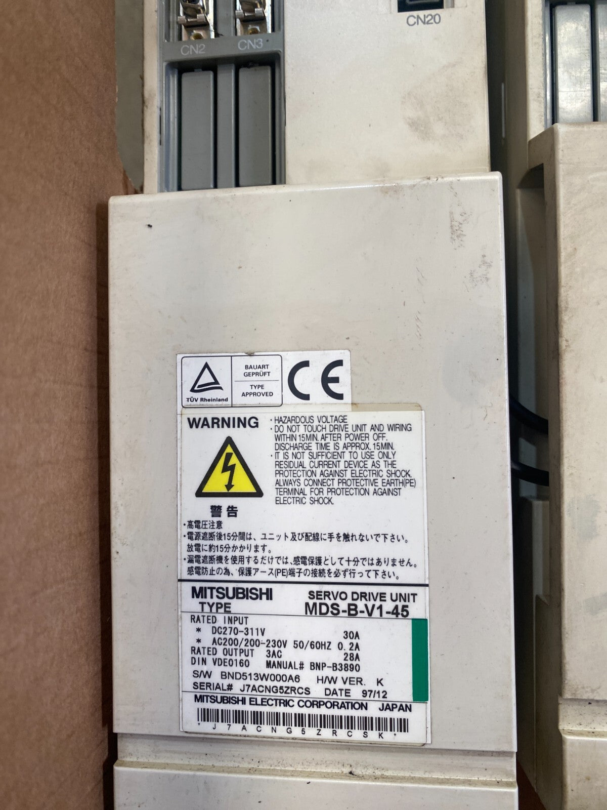 1pc x MITSUBISHI MDS-B-V1-45  SERVO DRIVE UNIT