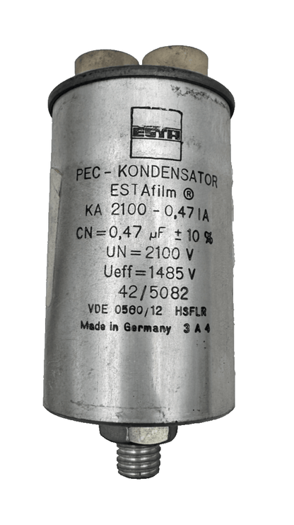 ESTA ESTAFILM PEC KONDENSATOR KA 2100 0.47 IA VDE 0560/12 HSFLR - KLR Automation