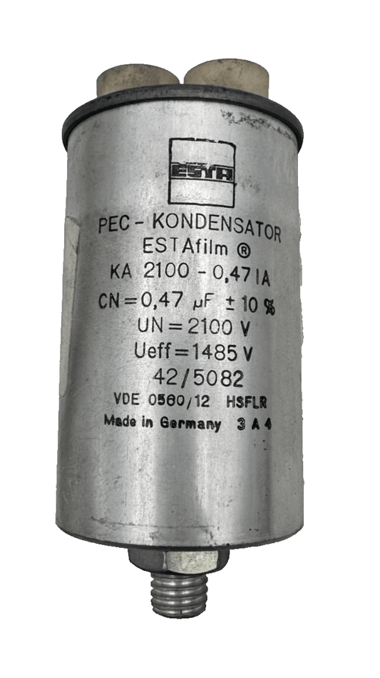 ESTA ESTAFILM PEC KONDENSATOR KA 2100 0.47 IA VDE 0560/12 HSFLR - KLR Automation