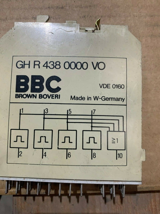 ASEA BROWN BOVERI ABB VDE 0160 Gh R 438 0000 VO Relay 