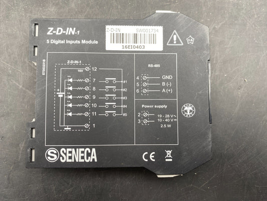 1pc x SENECA Z - D - IN - 1 ZDIN1 5 DIGITAL INPUT MODULE - KLR Automation