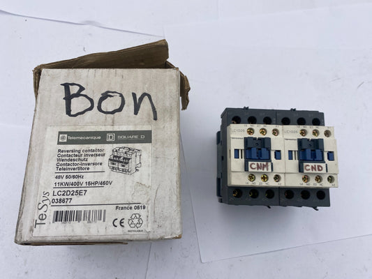1pc x TELEMECANIQUE SQUARE D LC2D25E7 TESYS 038677 REVERSING CONTACTOR - KLR Automation