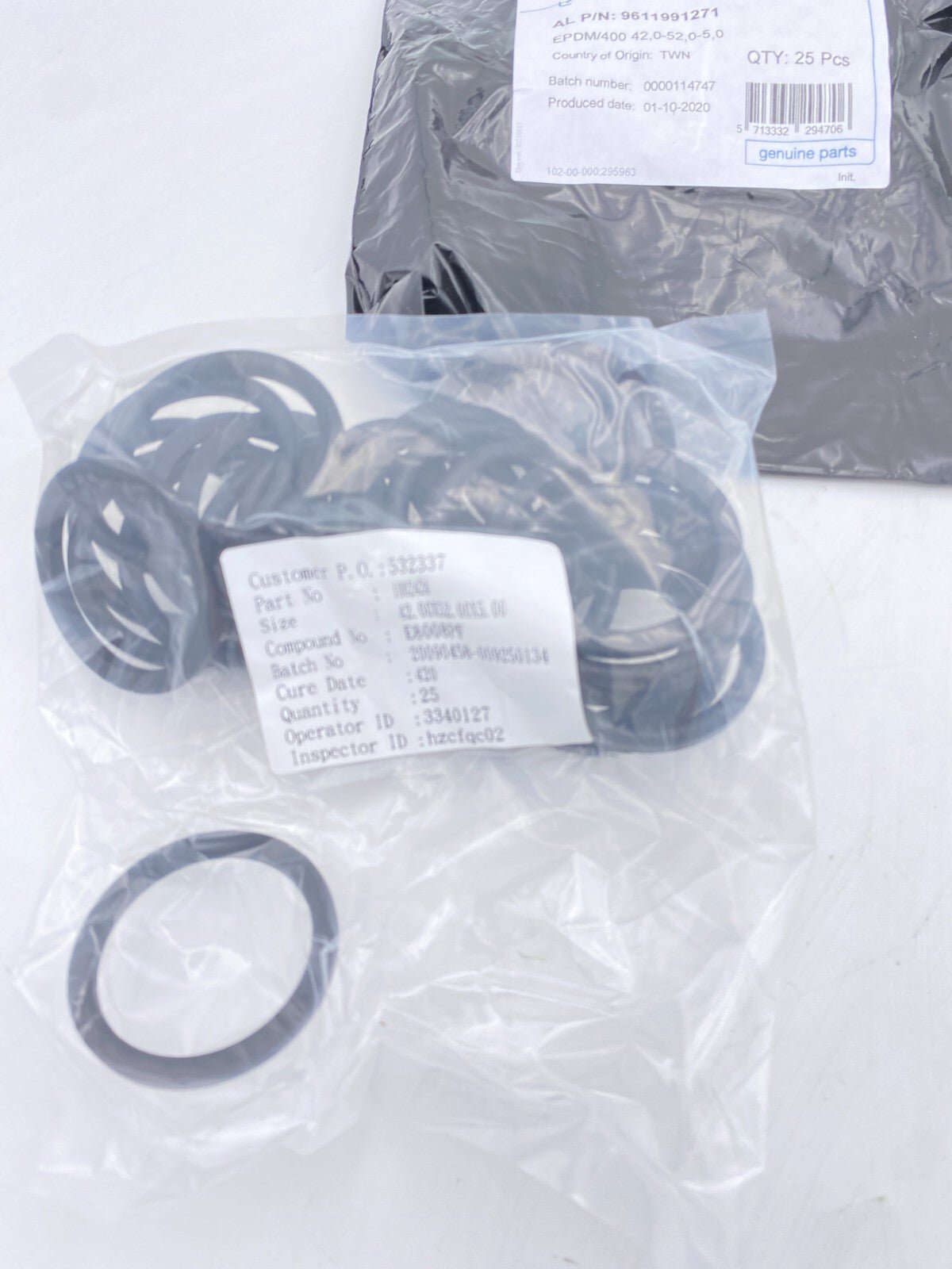 25pc x ALFA LAVAL SERVICE SEAL RING GASKET EPDM 400 9611991271 - KLR Automation