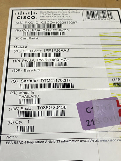 Cisco - PWR-1400-AC - neuf