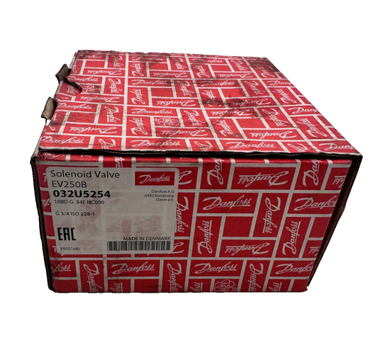 DANFOSS 032U5254 SOLEINOID VALVE EV250B G 3/4 ISO 228