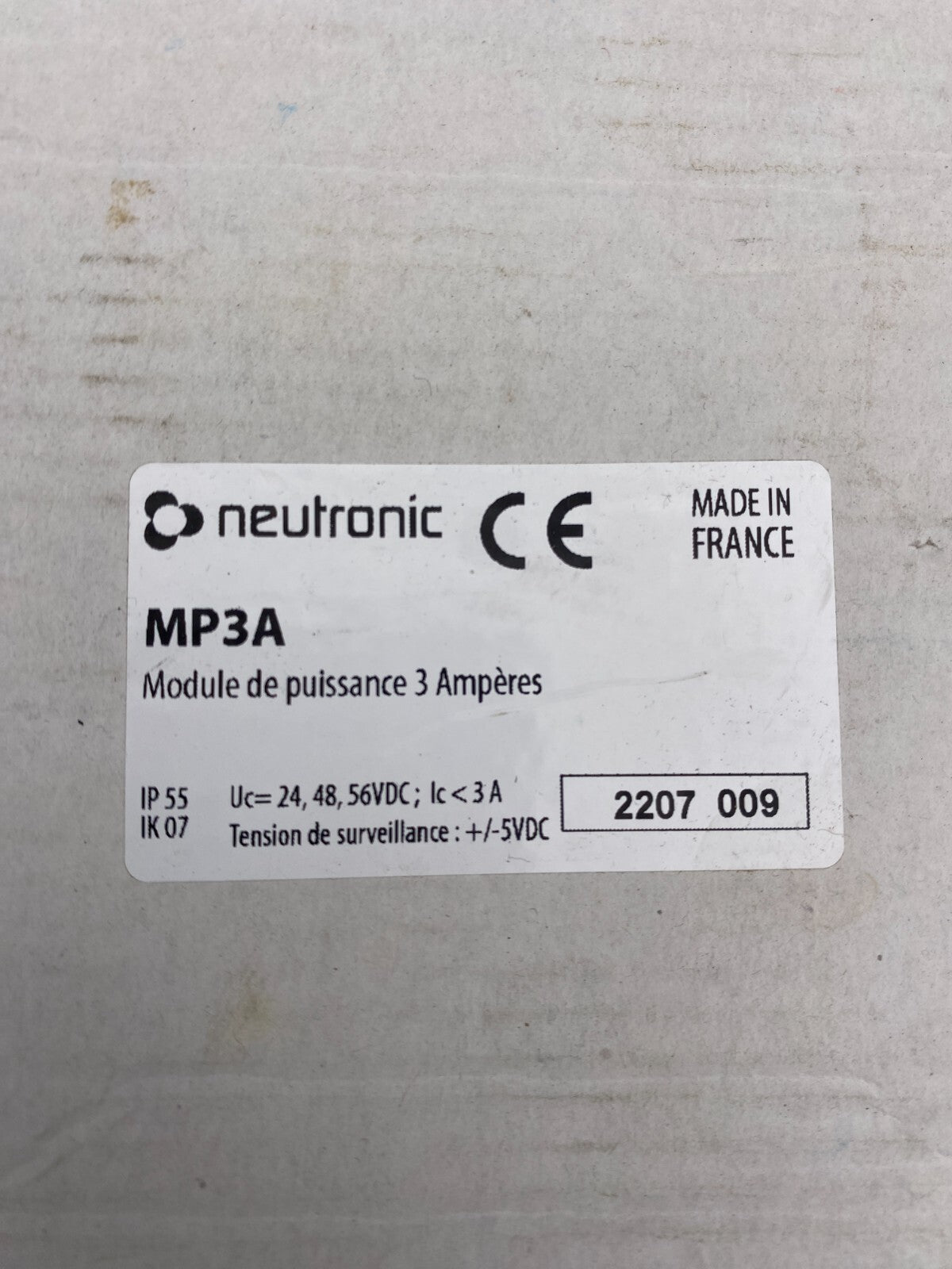 NEUTRONIC MP3A MODULE DE PUISSANCE 3A - KLR Automation