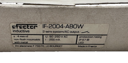 IFM ECLECTRONIC IF-2004-ABOW 90-150 VDC 200mA x1