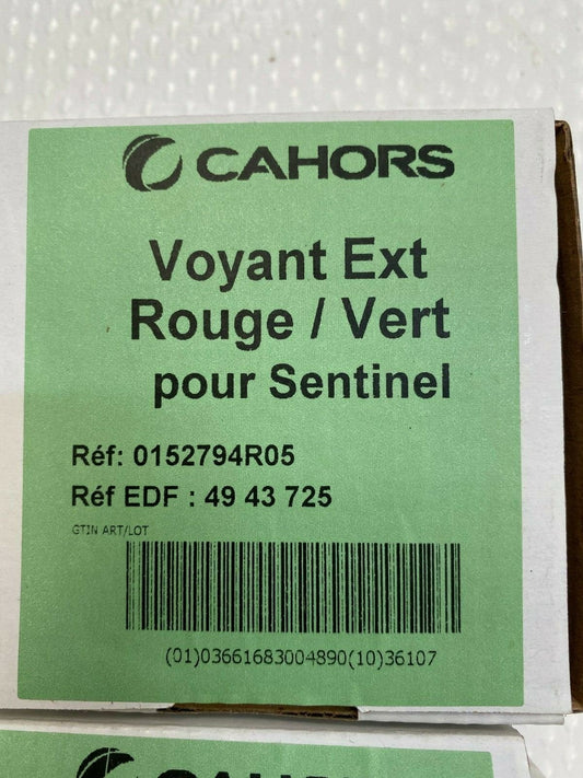 1 x pc CAHORS Voyant ext Rouge Vert pour Sentinel 0152794R05 - KLR Automation
