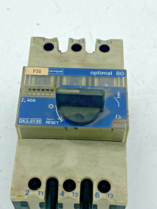 Disjoncteur moteur TELEMECANIQUE GK3 - EF40 Optimal 80 - KLR Automation