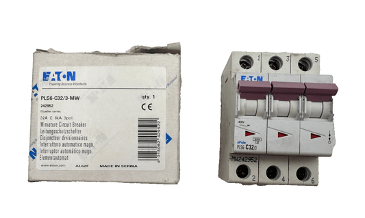 EATON PLS6 - C32/3 - MW 242952 MINIATURE CIRCUIT BREAKER - KLR Automation