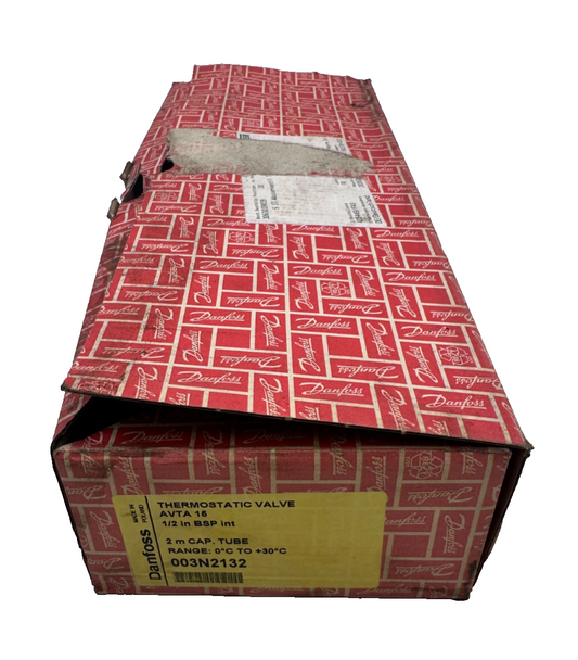 DANFOSS AVTA 15 003N2132 THERMOSTATIC VALVE 1/2 IN BSP INT 2M CAP TUBE 0°C-30°C