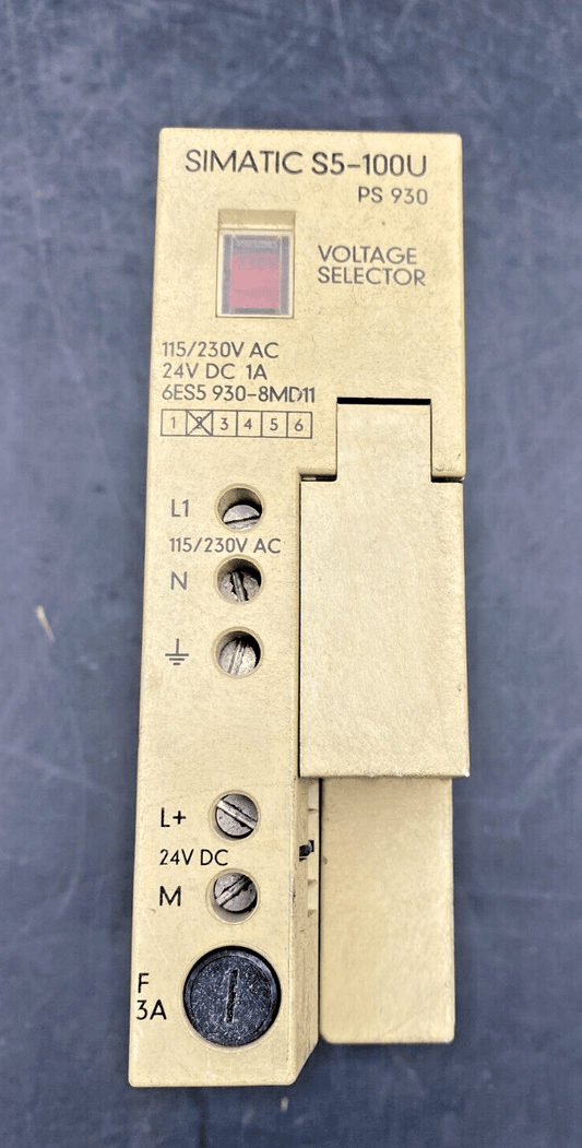 SIMATIC S5 S5 - 100U PS 930 6ES59308MD11 POWER SUPPLY - KLR Automation