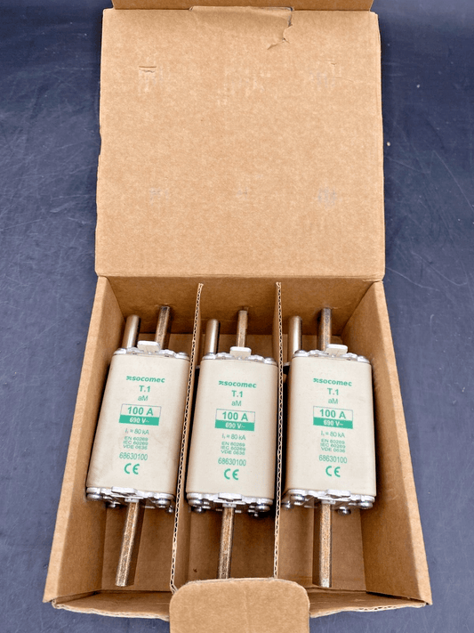 SOCOMEC 68630100 HRC FUSES T.1 AM 3pc - KLR Automation